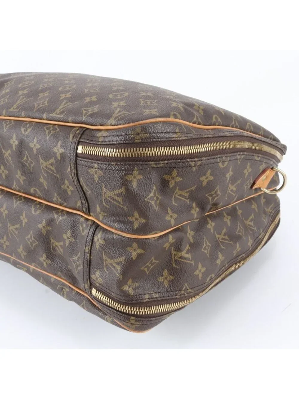 Louis Vuitton Monogram Alize de Poche Leather Boston Bag Tote Carry